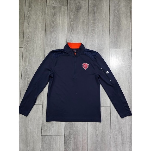 Majestic Other - Chicago Bears Majestic Cool Base 1/4 Zip Pullover Men's M Navy NFL Jacket